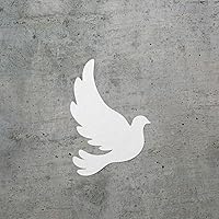 Vista 2 de ANGDEST Dove Silhouette (blanco) (juego de 2) calcomanías de vinilo impermeables de alta calidad para teléfono portátil, accesorio de teléfono