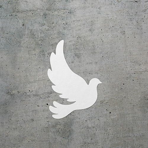 Miniatura 2 de ANGDEST Dove Silhouette (blanco) (juego de 2) calcomanías de vinilo impermeables de alta calidad para teléfono portátil, accesorio de teléfono,