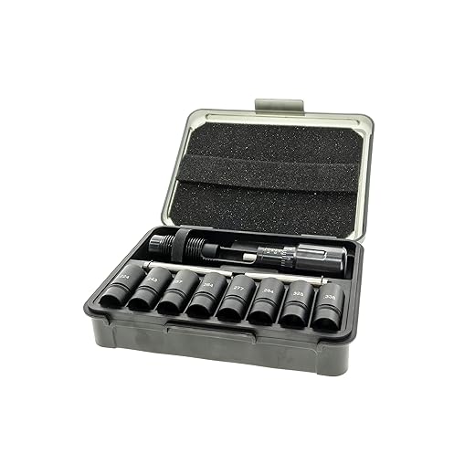 Frankford Arsenal Universal Bullet Seating Die for .224 to .338 Caliber with Micrometer Stem and Storage Case for Reloading, Black