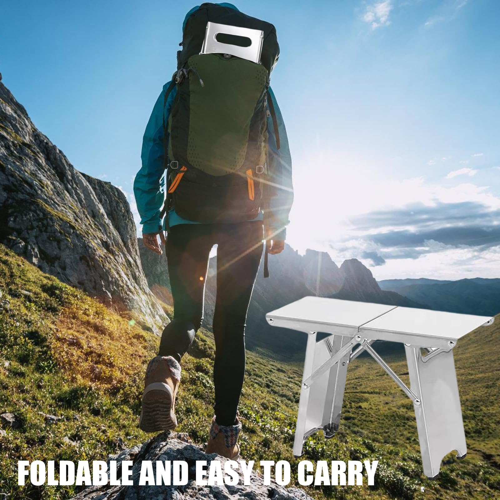 Sedia pieghevole portatile salvaspazio ideale per giardinaggio interno Sgabello pieghevole per famiglia con struttura in acciaio inossidabile