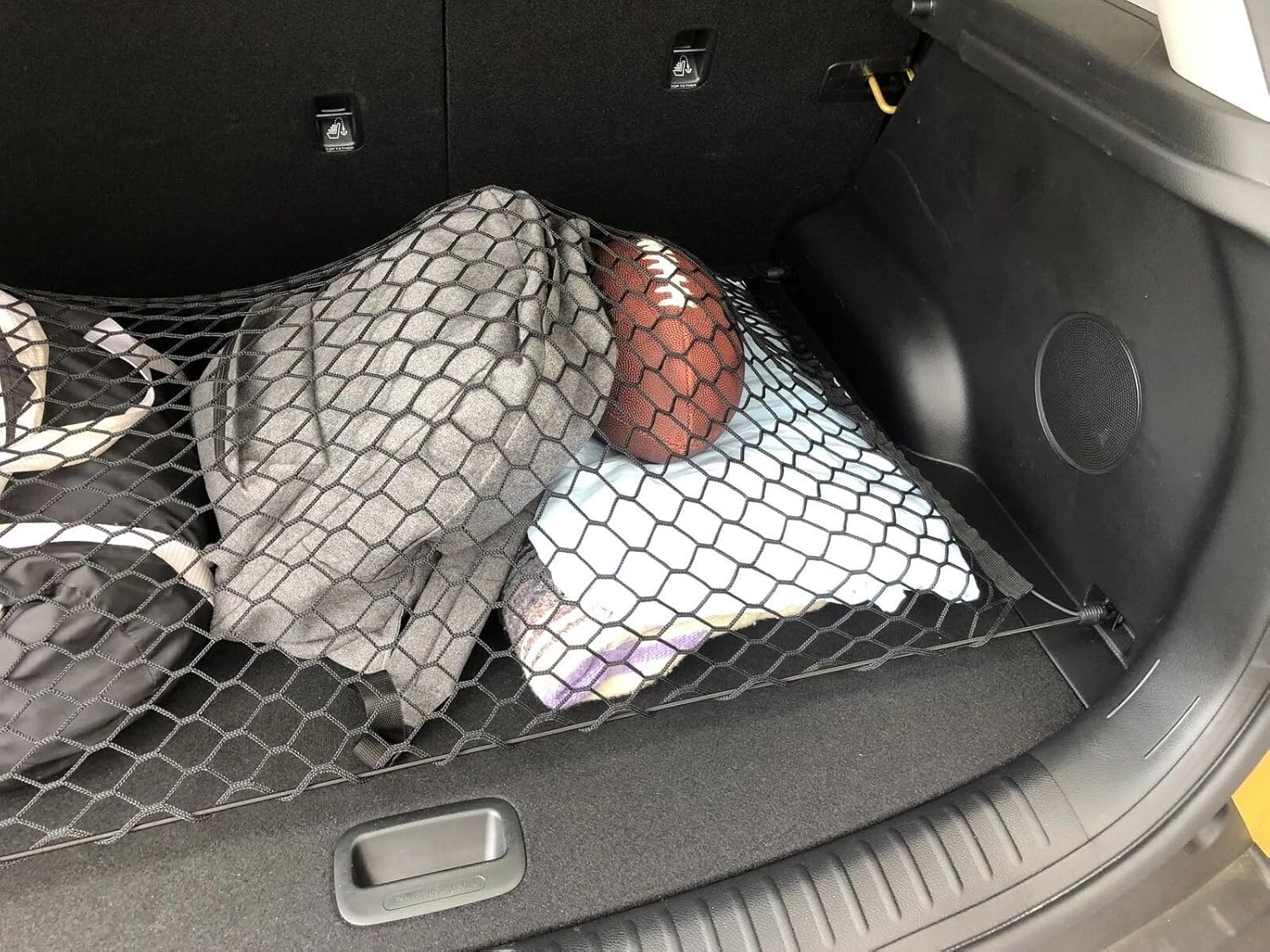 (Qty.2) Rear Trunk Organizer Cargo Nets for Kia Seltos 2020-2026 – Floor+Envelope Style Cargo Nets for SUV Truck – Premium Mesh Elastic Car Trunk Organizer – Compatible with Seltos