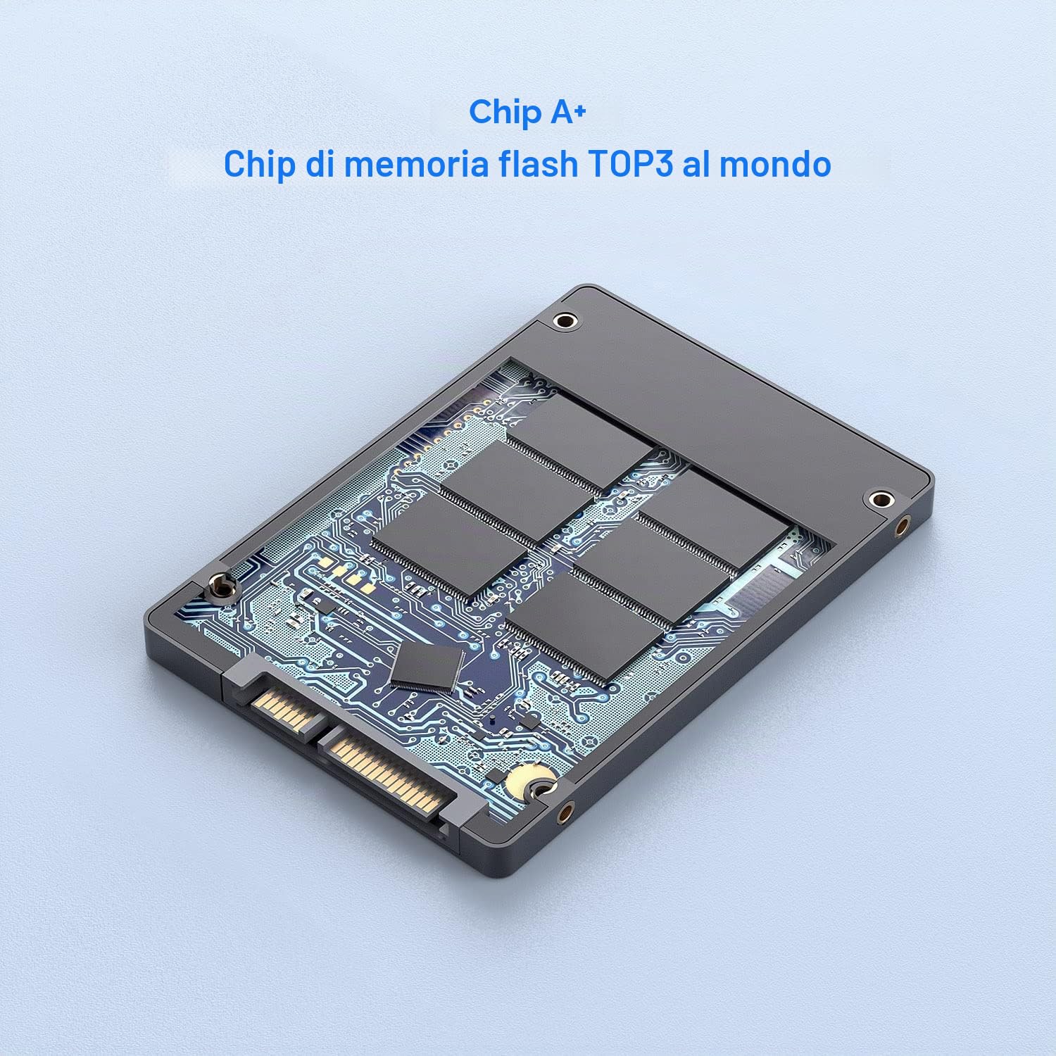Vansuny 256GB SSD Interno 3D NAND 2.5" SATA III Unità a Stato Solido Interne disco rigido fino a 500MB/s per Laptop PC Desktop (256GB, Nero)