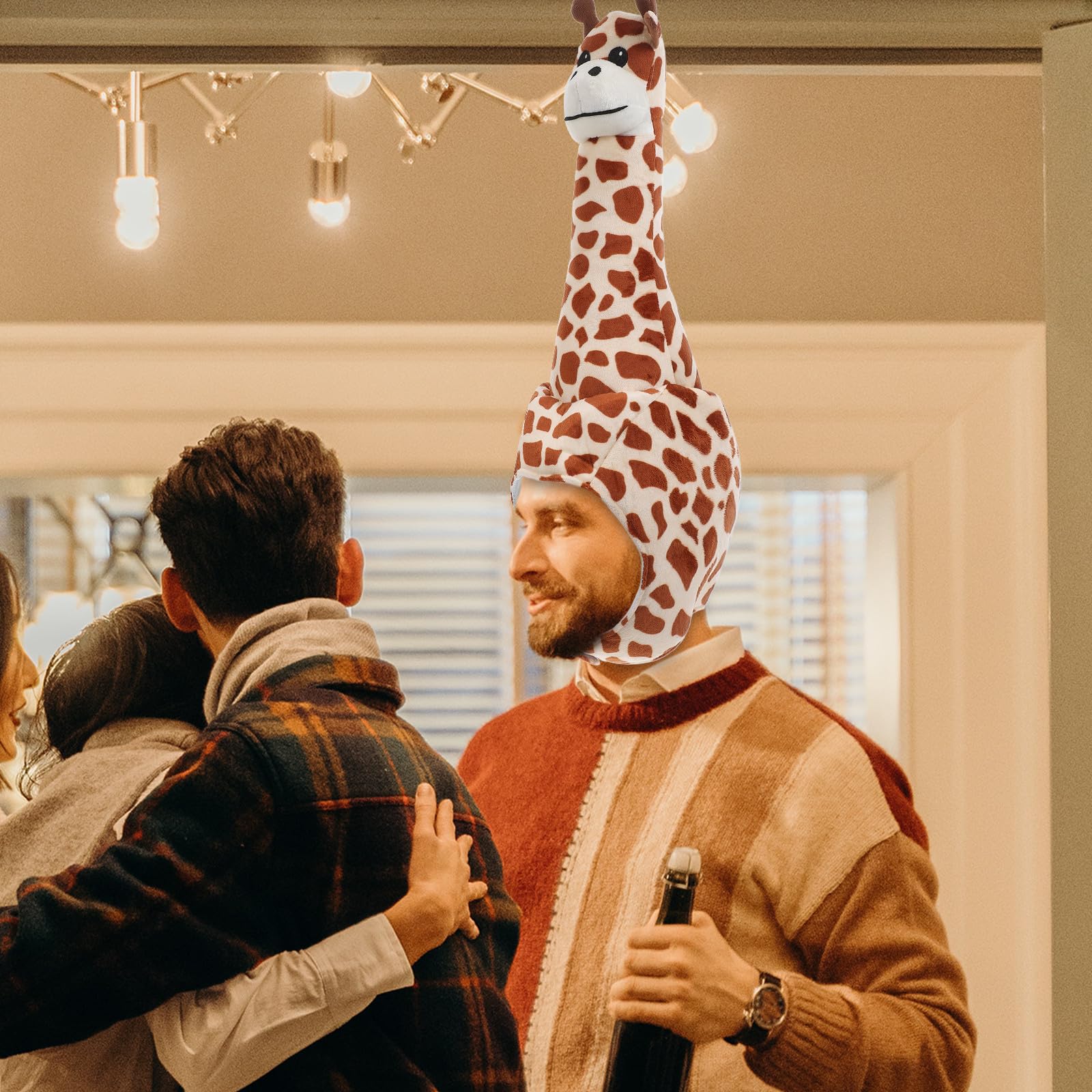 Cappello da Giraffa per Feste di Carnevale e Travestimenti Divertenti Resistente All'usura e Rottura in Peluche Cotone Pp Uomo e Donna