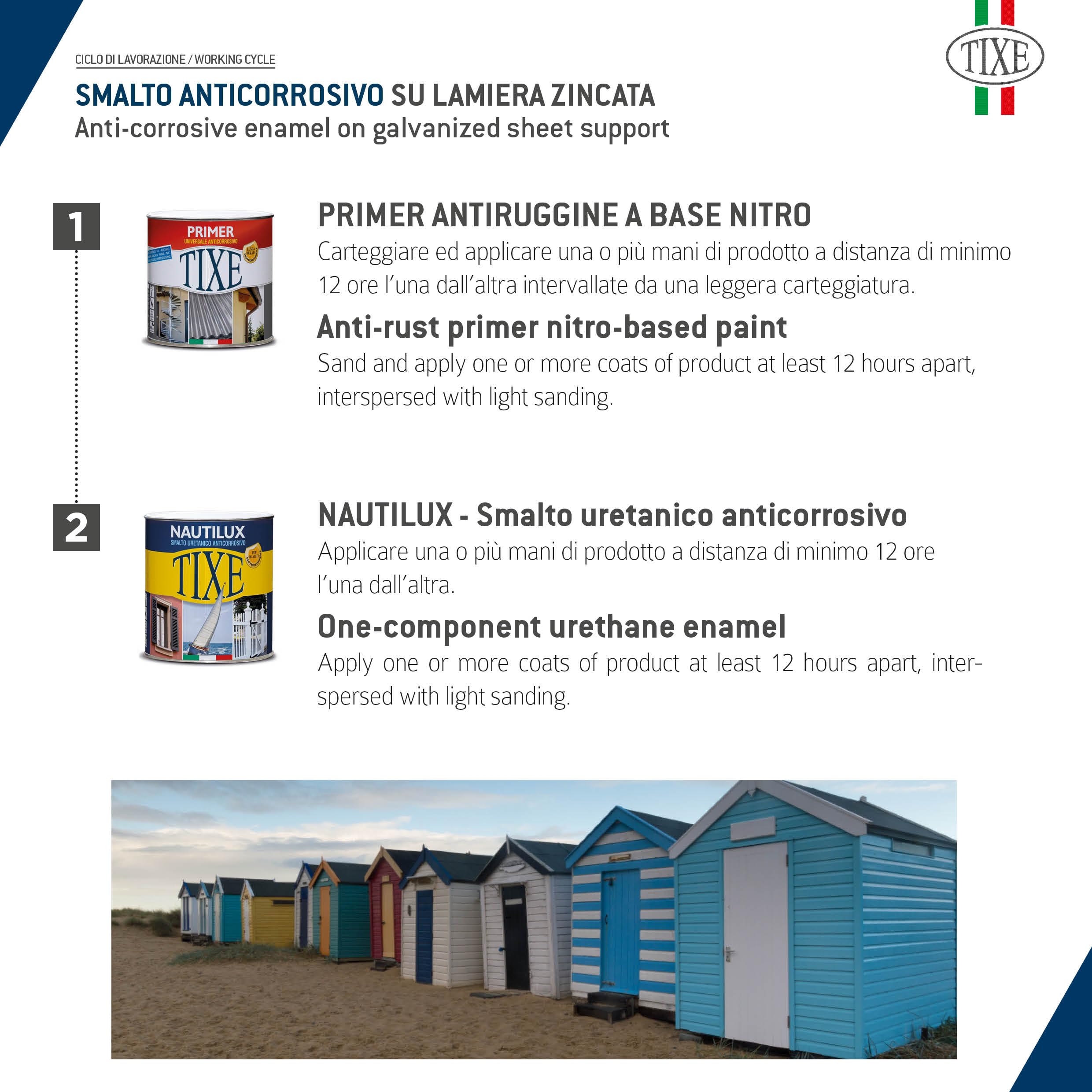 TIXE NAUTILUX Smalto Uretanico Anticorrosivo – Alta Resistenza per Legno, Metallo e Plastica, Finitura Superiore, Grigio Perla ML 750