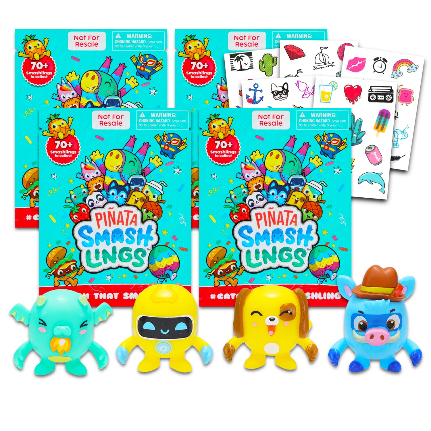 Roblox Pinata Smashlings Mystery Figures Blind Bag 4 Pack - Party