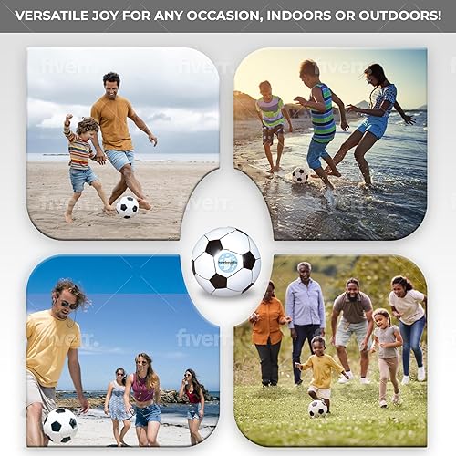 Miniatura 2 de HOWBOUTDIS La pelota de fútbol se infla  un paquete de (12) pelotas de fútbol inflables de 9 pulgadas  ideal para la playa, piscina, decoraciones,