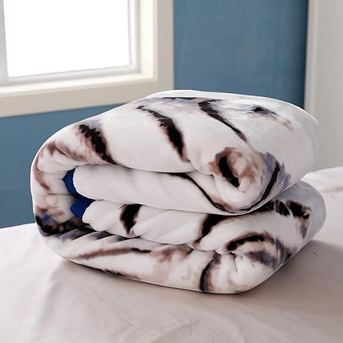 Miniatura 6 de Manta de tigre de visón coreano - Manta pesada tamaño queen - Estatua de tigre - Manta cálida para cama - Manta matrimonial queen - Manta de