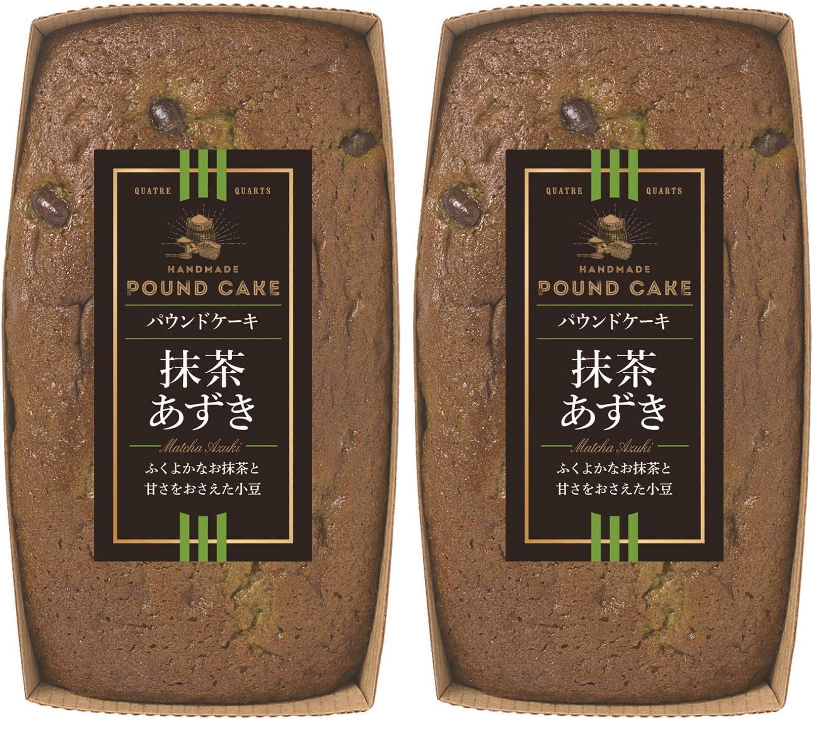Amazon.co.jp: 栗原園 パウンドケーキ抹茶あずき 1本 (× 2) : 食品