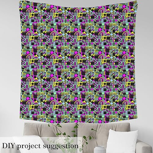 Miniatura 3 de Decoración de tela de tapicería Memphis de los años 80 y 90, tela geométrica de Memphis de The Yard para mujeres y hombres, tela abstracta colorida
