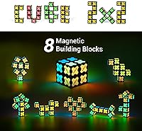 Vista 4 de TOSY Cubo Magnético 2x2 - 8 Bloques, Juguetes 2en1: Cubo de Rompecabezas 2x2x2 e Infinity Cubo Personalizable, Luminoso, Regalo para Relleno