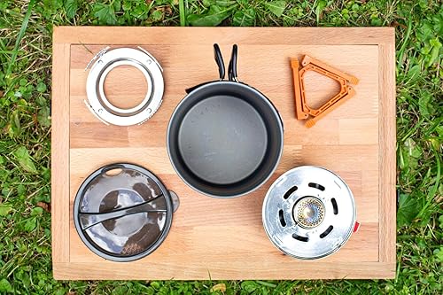 Miniatura 6 de AD10A - Sistema de cocción personal, sistema de estufa de quemador de ollachorro, placa de cocina compacta para acampar con olla de 1,4 L, ideal