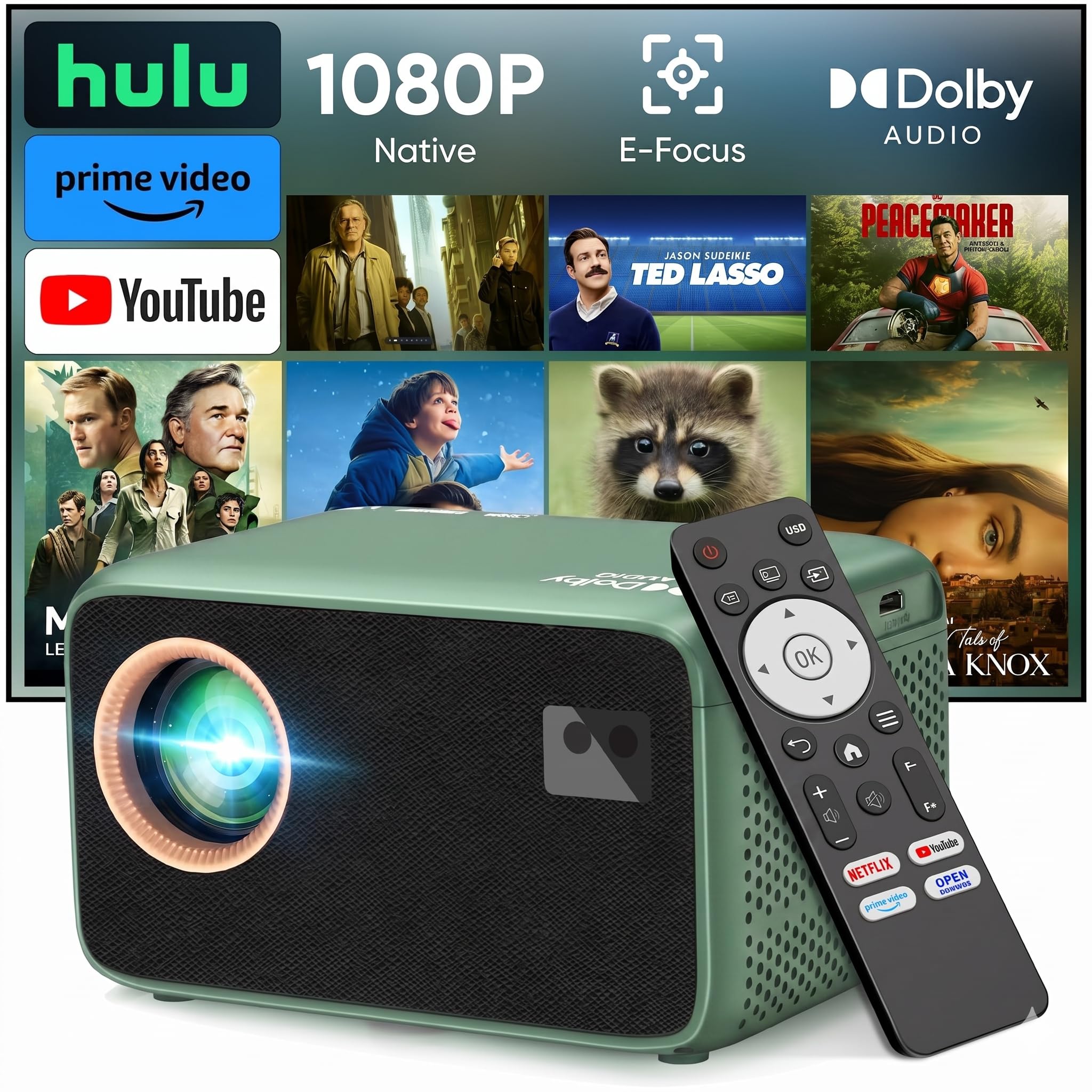 TMY 4K Smart Projector with Upgraded HiFi Speaker