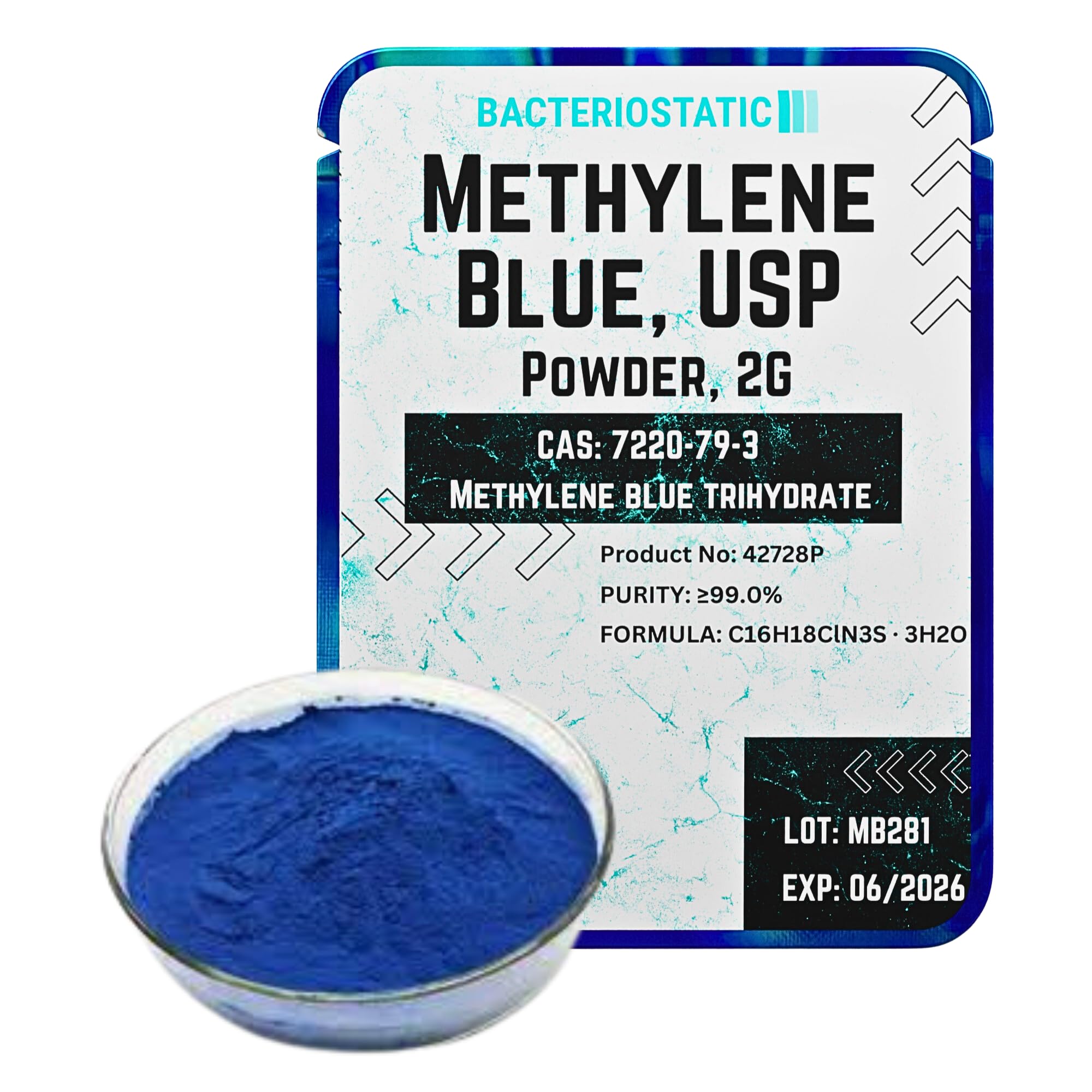 Snapklik.com : Methylene Blue, Powder 2 Grams Pharmaceutical Grade In ...