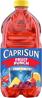 Capri Sun Fruit Punch Juice Drink Blend, 64 oz Family Size Bottle - Kids Love It, No Artificial Additives