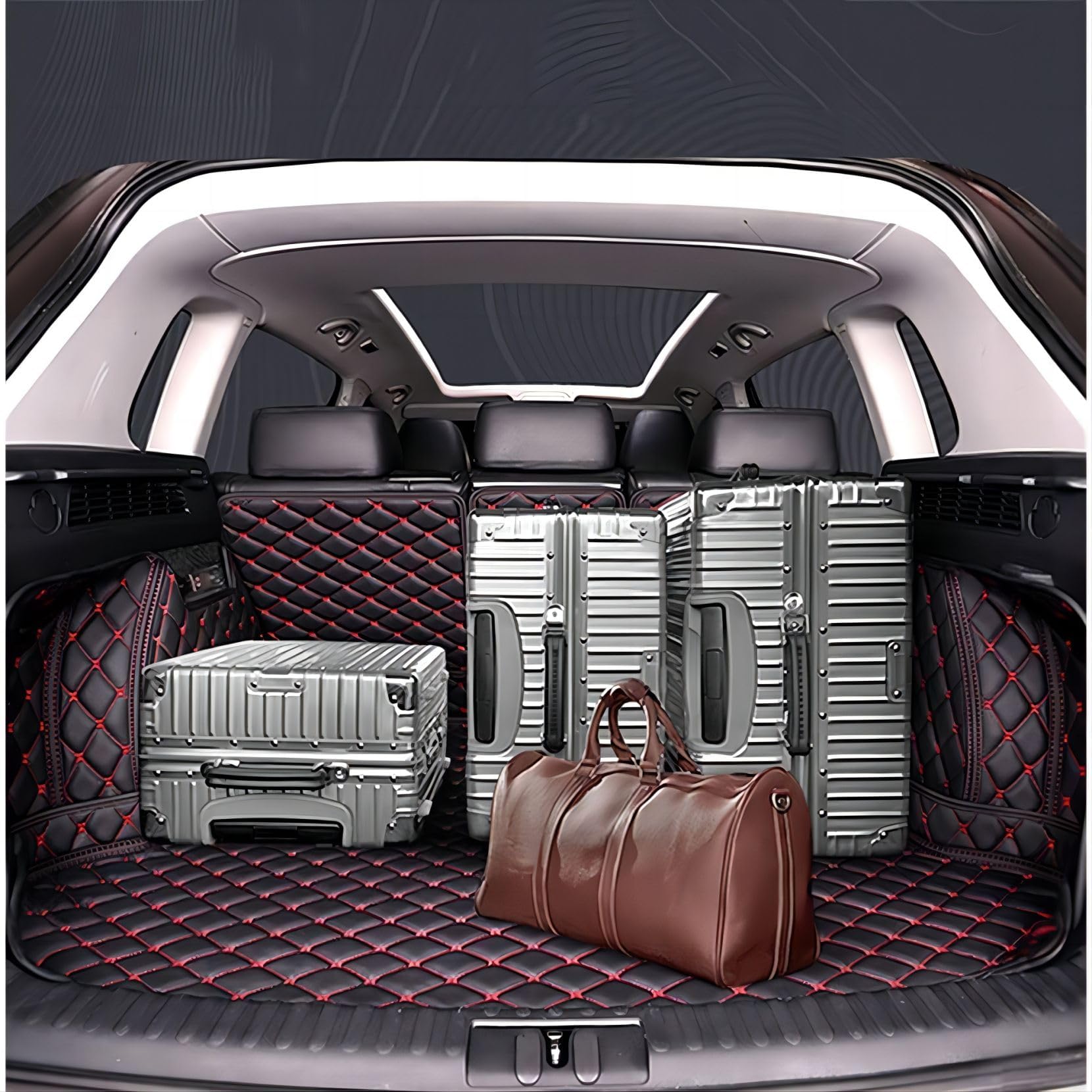 Tapis De Coffre Mercedes-Benz EQB – Sur Mesure, TPE étanche, Antidérapant, Protection Sol, Facile à Nettoyer