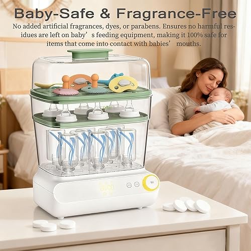 Miniatura 5 de xcivi 40 tabletas descalcificadoras compatibles con Momcozy Baby, Grownsy Brezza - Lavadora de botellas, descalcificador para eliminación de leche y