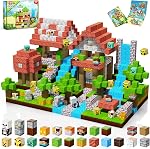 ToyUnited Magnetic Blocks 100 Pieces Build Waterfall Forest Castle, Cute Fun Magnetic Building Cubes Blocks, Sensory Toys for Toddlers Kids Aged 3 for 3 4 5 6 7 8 9 Year Old Boys Girls