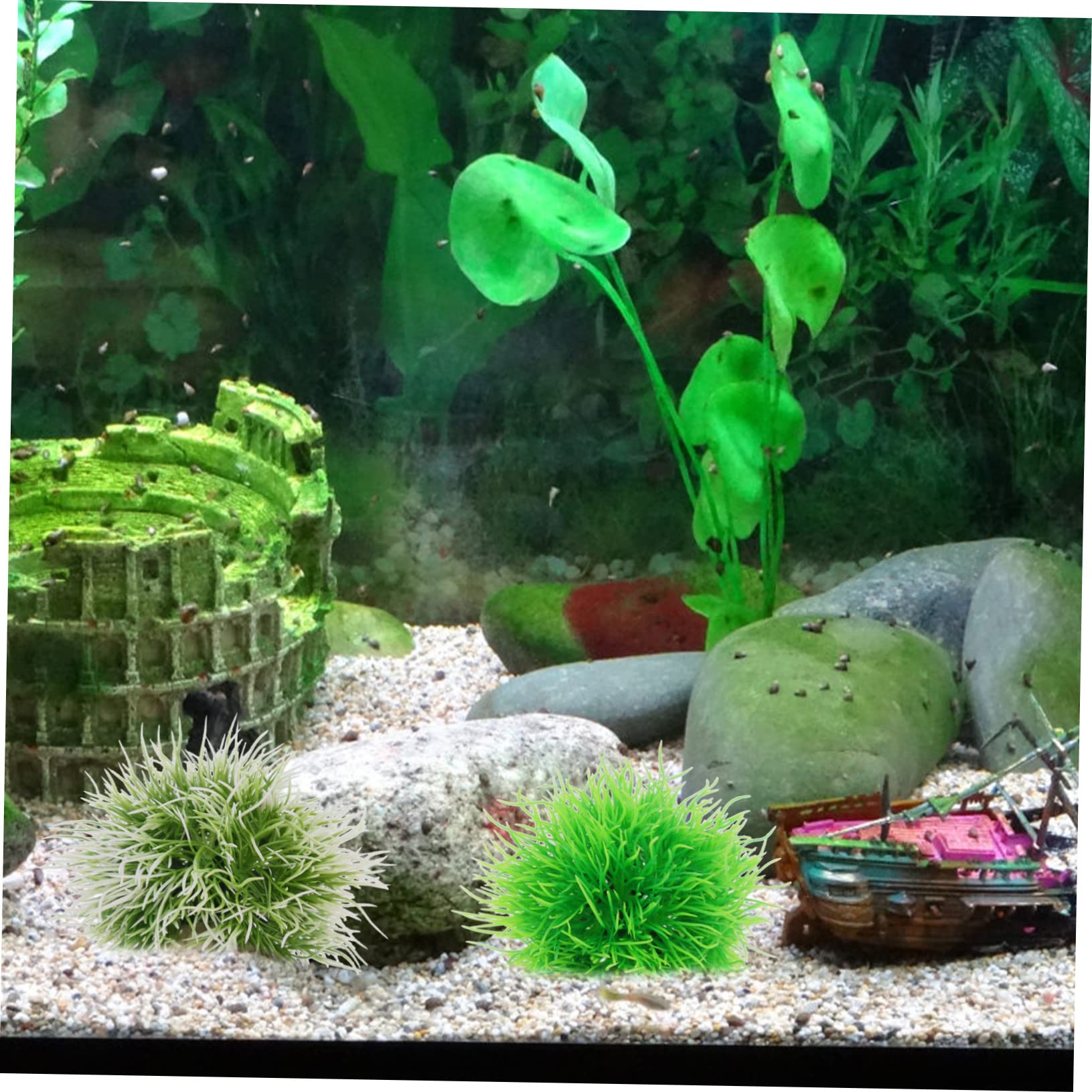 BESPORTBLE 8stücke Künstliche Pflanzen Für Aquarien Wasserpflanzen-Dekoration Für Fischbecken Lebendige Und Natürliche Für Teich Und Aquariengestaltung