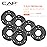 CAP Barbell 2-Inch Olympic Grip Weight Plate, 2.5 lb, Set of 6 Black