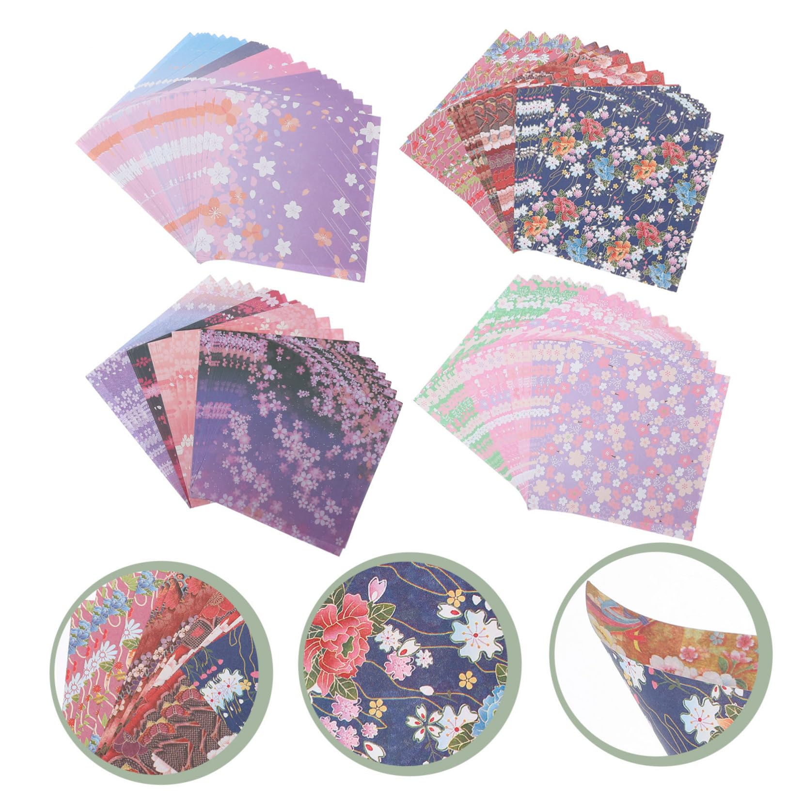 480hojas Papeles De Origami Hechos Mano Papel De Origami Exquisito Grueso Papeles De Doble Cara Para Manualidades Papel De Bricolaje Para Tarjetas Suitable for Projects