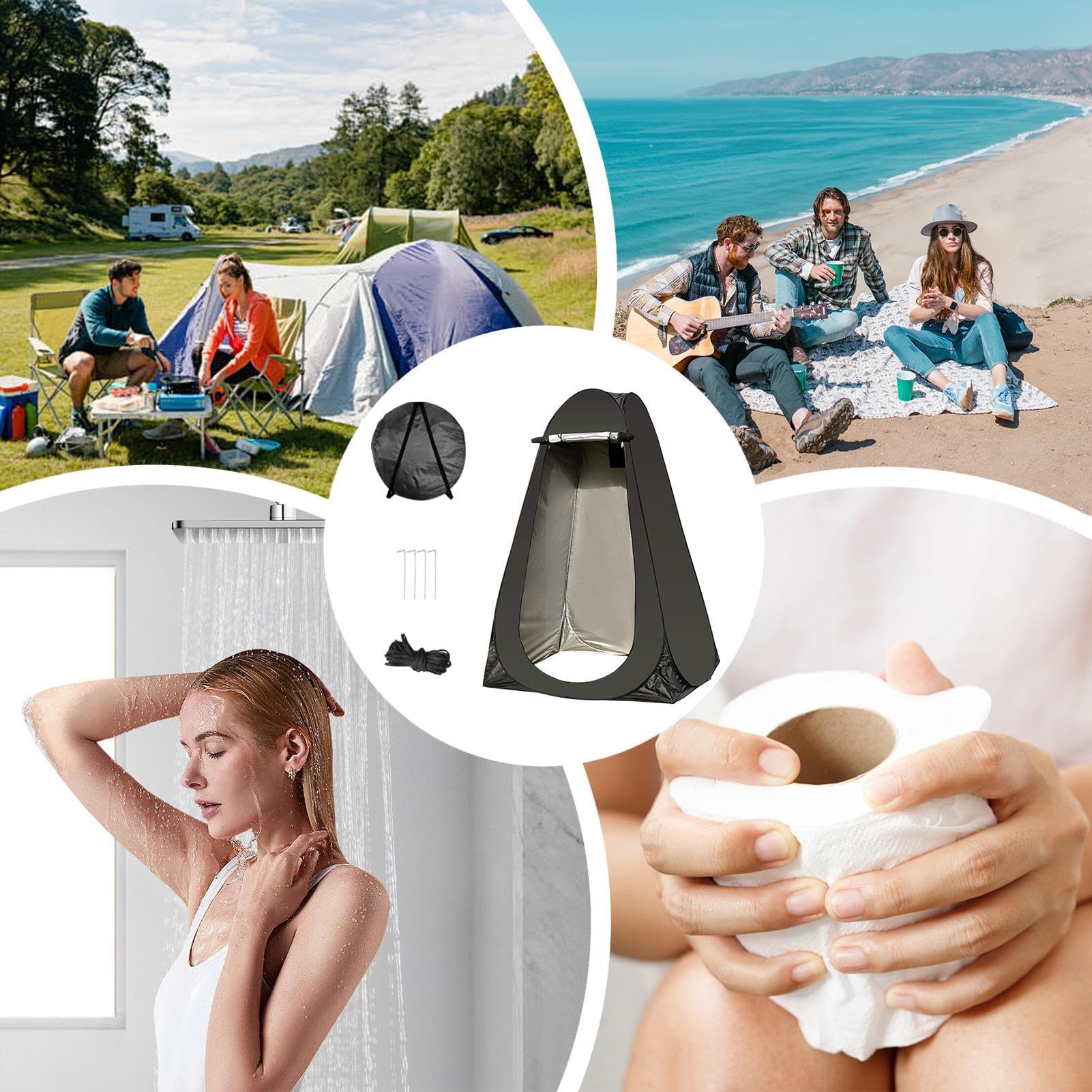 Tenda Spogliatoio A Pop-Up per la Privacy, Chiuso e Oscurante | Cambio D'Abito Da Campeggio Per Donne Uomini Adulti Escursionismo Trekking Spiagge Ed Impianti Sportivi Bicicletta Pesca