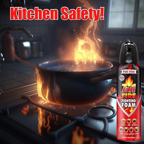 Miniatura 9 de Fire Dog 7 en 1 Fire Spray  Seguro, rápido, fácil  Afronta 7 tipos de incendios en cuestión de segundos  El mejor aerosol de fuego pequeño para