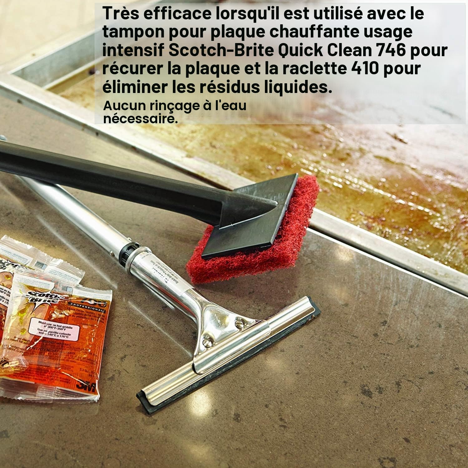 Scotch-Brite Lot de 6 tampons à récurer très résistant à Nettoyage Rapide, 10,2 x 13,3 cm, pour Cuire sur des Aliments et des huiles de Cuisson, à Utiliser sur Une Plaque Chaude ou Froide, Orange