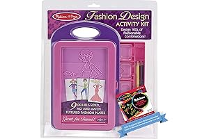 Melissa & Doug Fashion Design Activity Kit with 9 Double-Sided Fashion Plates...