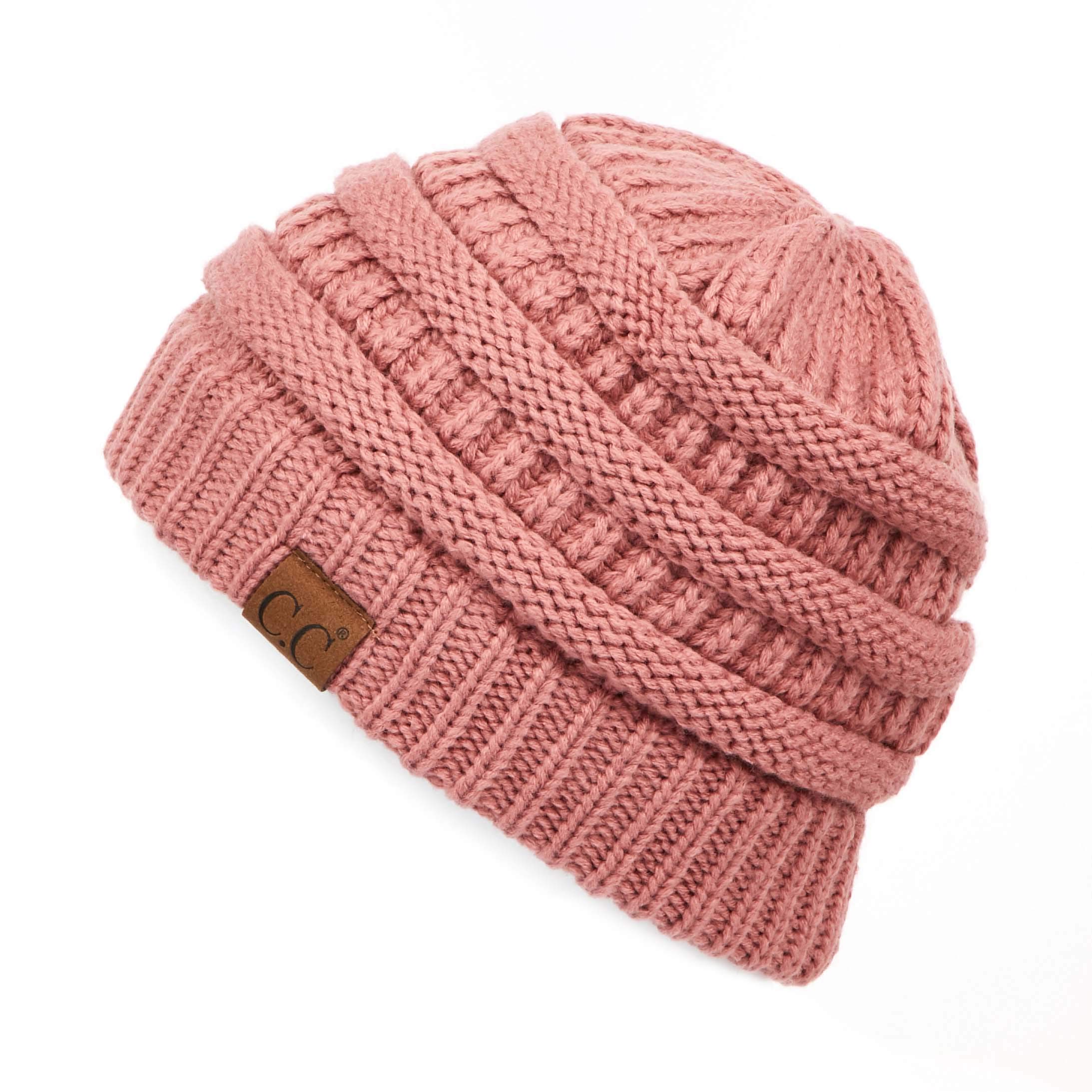 C.C Trendy Warm Chunky Soft Stretch Cable Knit Beanie Skully, Winter Mint, One Size — view 182