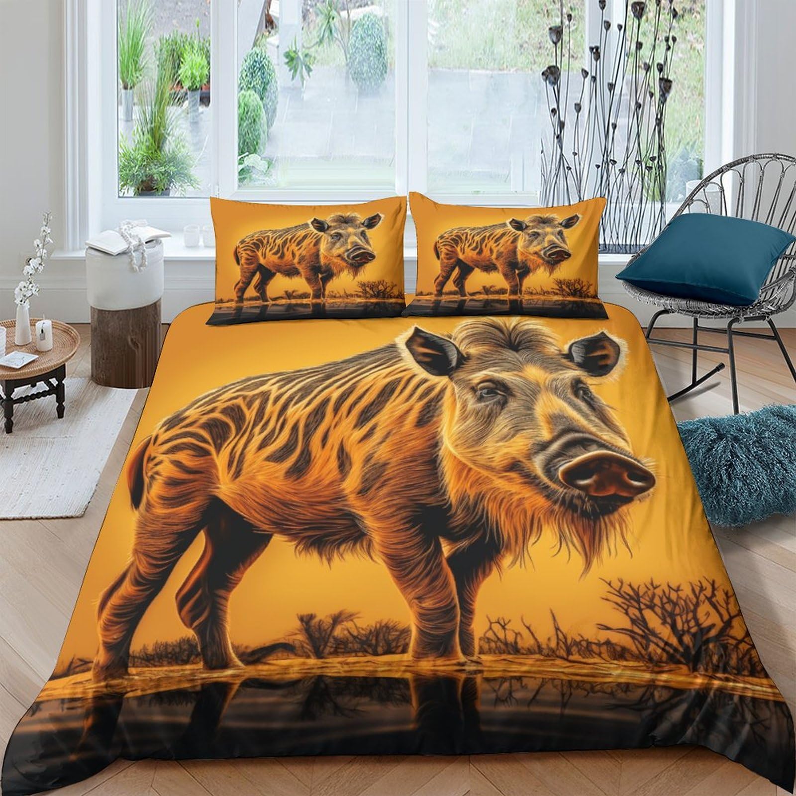 Housse de couette douce Warthog lit 3 pièces avec taies d'oreiller ado