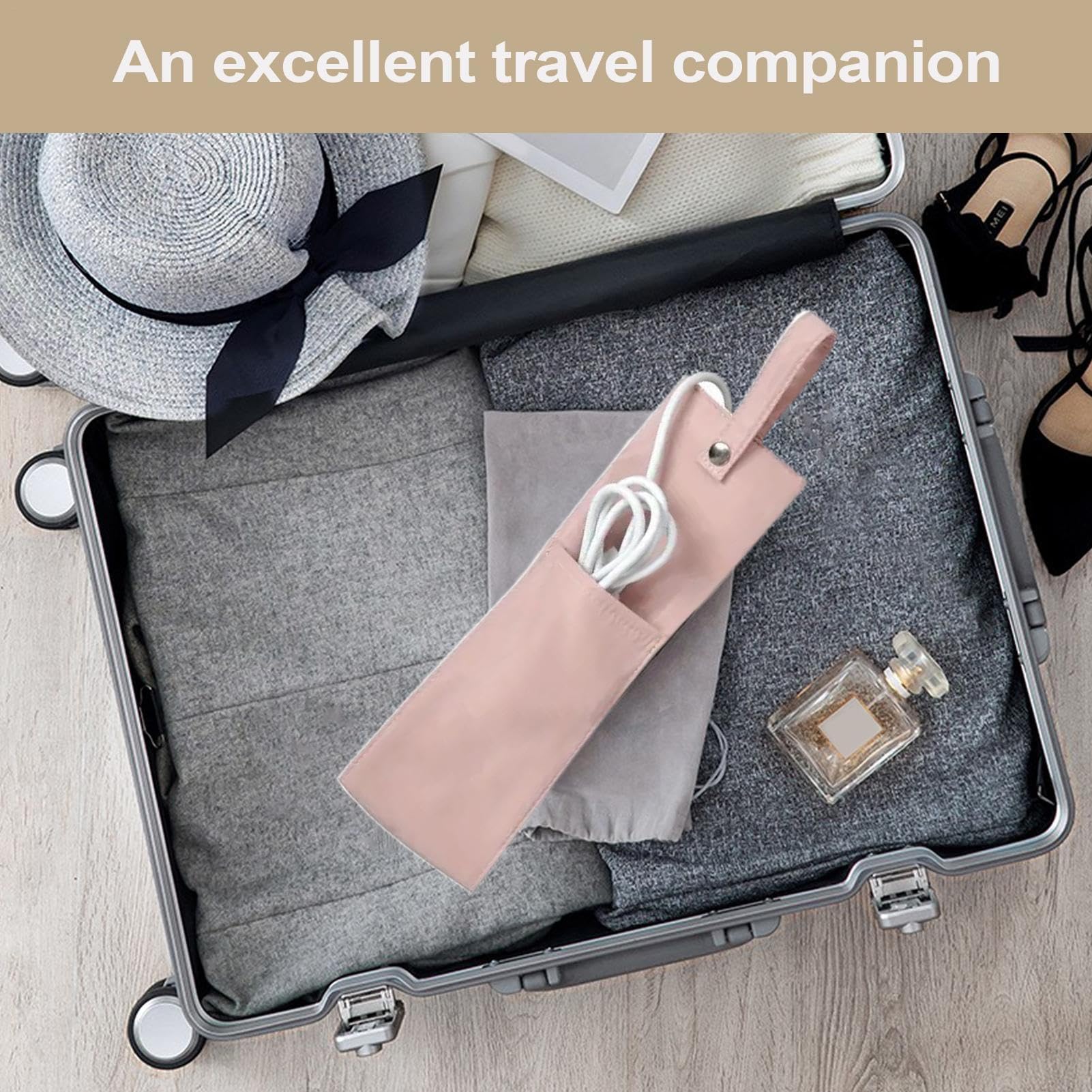 Bolsa de peluquería, Resistente al Calor, Organizador para planchas de Pelo, Resistente al Polvo y al Agua, para Viajes, Salones, baños y cosméticos, Rosa, Ver descripción, Ver descripción