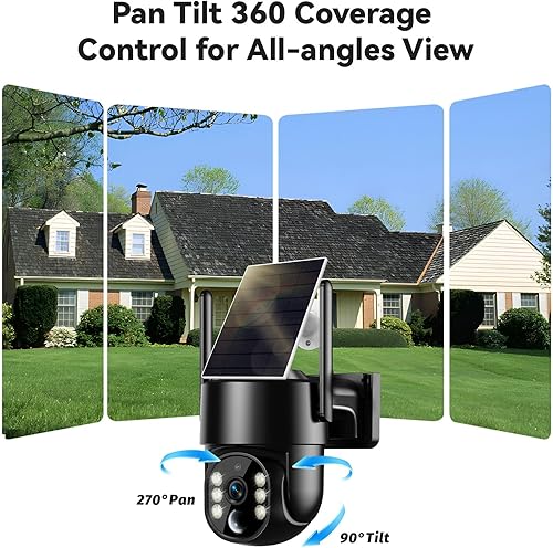 Miniatura 9 de Cámara solar inalámbrica para exteriores, cámaras solares 2K para exteriores para seguridad del hogar, cámara WiFi de 0.18 oz sin cables, vista de