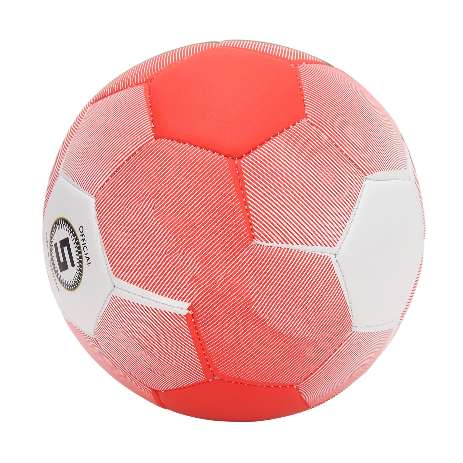 HERCHR Ballon Football Taille 5 – En PVC/caoutchouc, Imperméable Et Résistant, Pour Entraînement Et Matchs