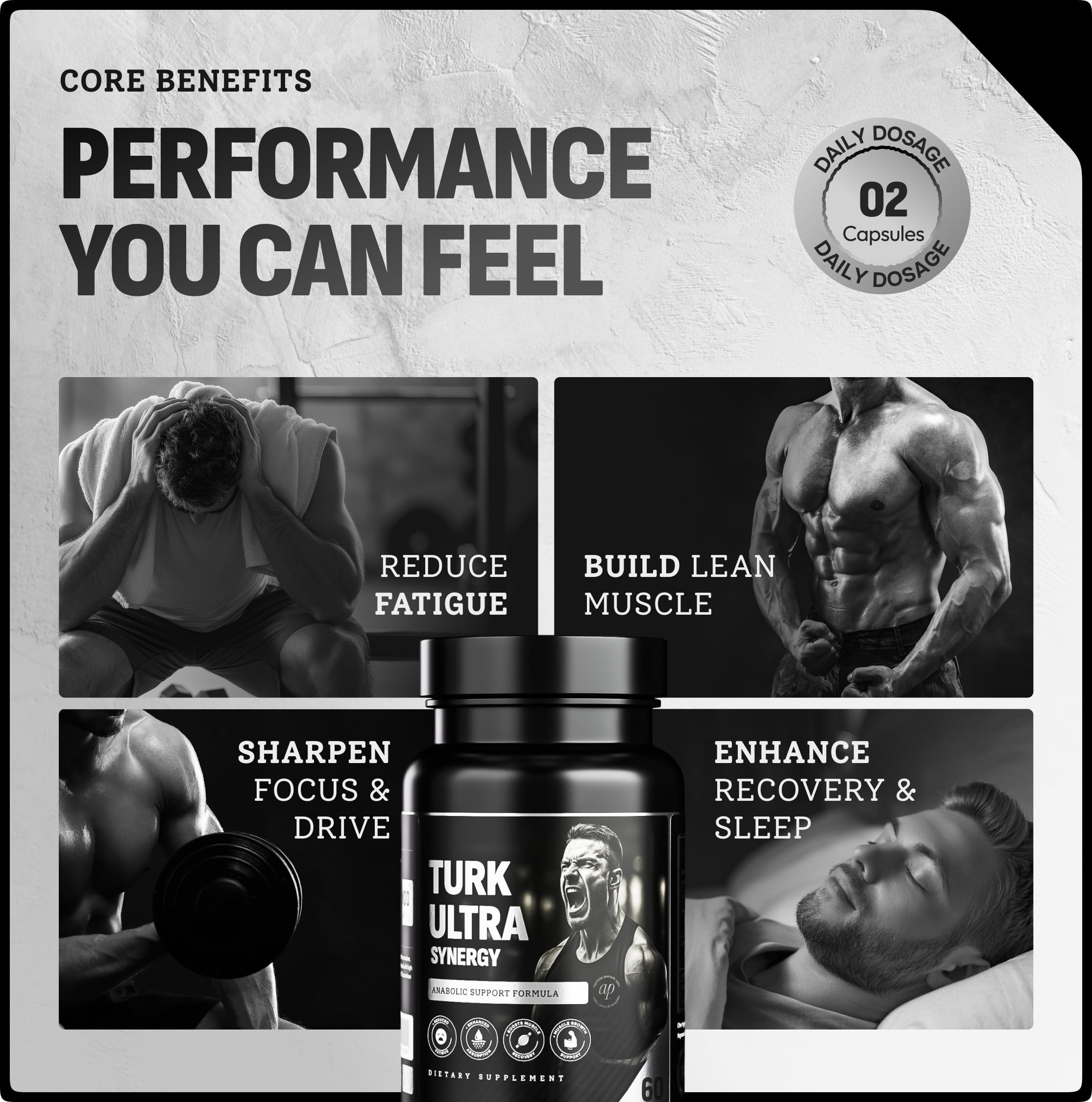 Turkesterone & Tongkat Ali for Men (60 Capsules) - Turkesterone 500mg + Tongkat Ali 500mg + Apigenin 25mg + BioPerine 5mg per serving to boost stamina, muscle growth and builder - Made in The USA — Amazon image 7