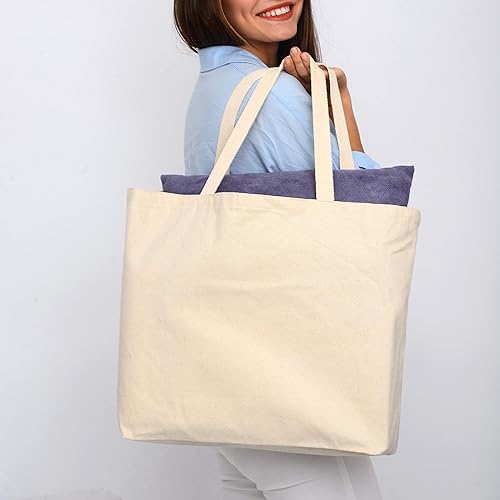 Miniatura 5 de Bolsas de lona grandes y resistentes, ideales para bricolaje, publicidad, promoción, regalo, regalos, 20 x 15 x 5