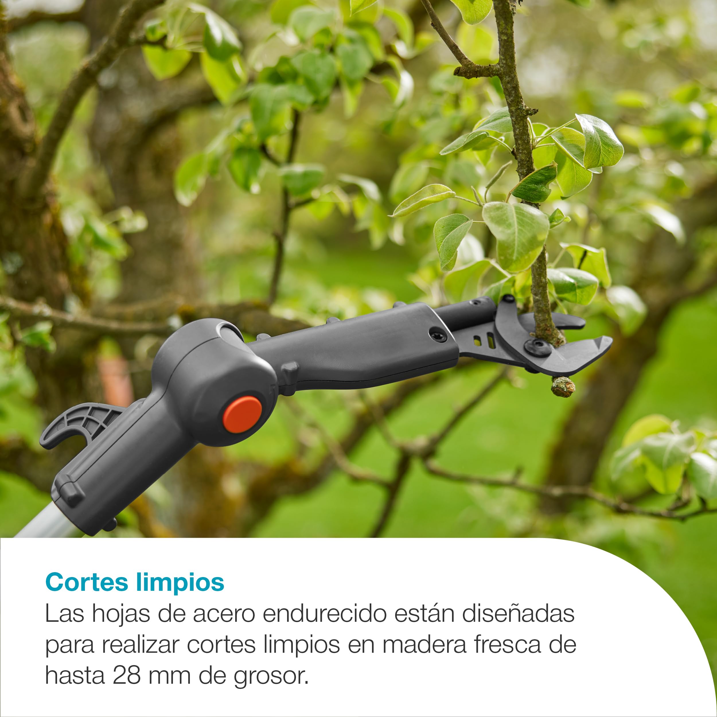 Gardena Corte telescópico de poda a batería HighCut 360/18V P4A Solo: hasta 5 m, Cabeza giratoria, Ergonómico, Pantalla LED, Sin Cable (14776-55)