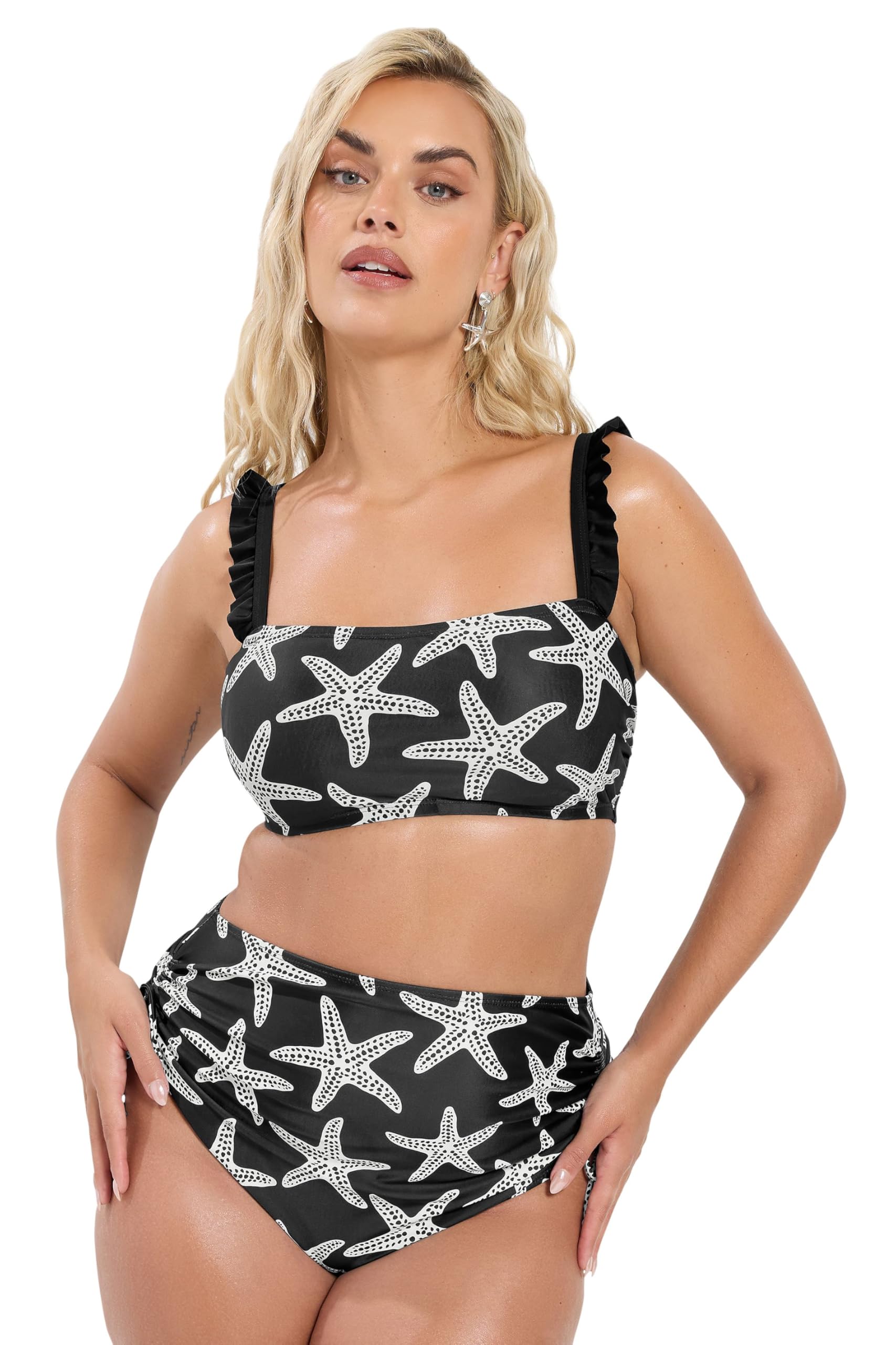 Yours Women's Multicolor Starfish Bikini Top | Size: 16