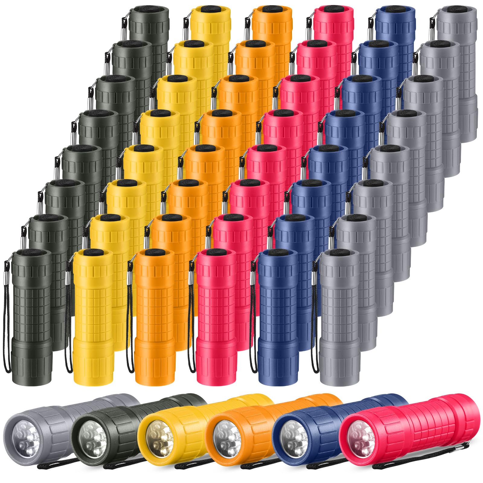 Photo 1 of Tujoe 48 Mini Flashlights Bulk for Kids Small Assorted Colors Handheld LED Flashlights with Lanyard for Party Favor, Night Reading, Emergency, Camping(Lovely)