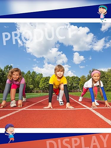 Miniatura 5 de Newcotte 12 pares de mangas de compresión para niños, fútbol, béisbol, jóvenes, protección UV, transpirable, manga refrescante