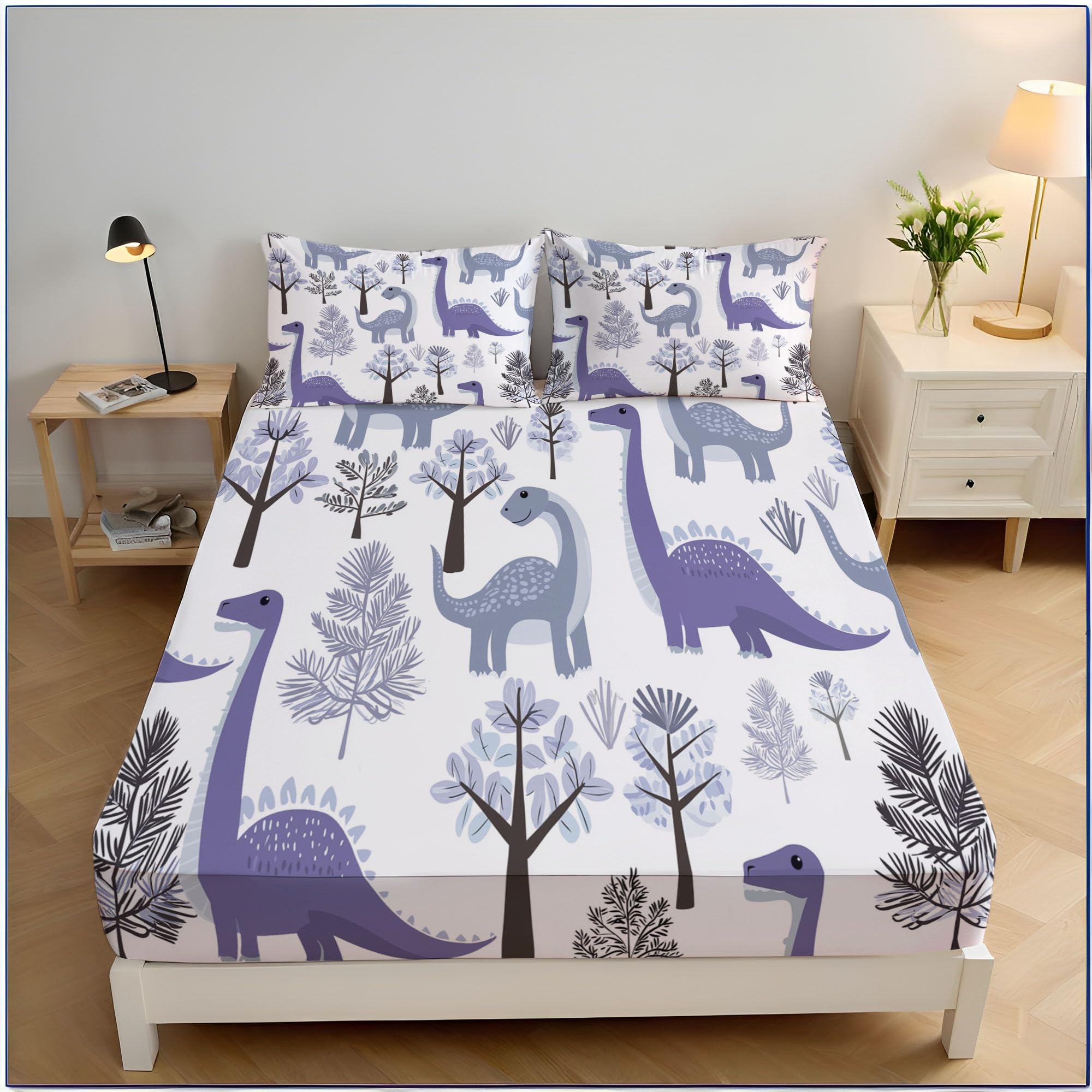 Housse de matelas dinosaures pour décorer la chambre d'enfant avec douceur