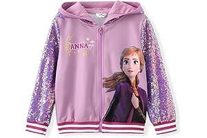 Frozen Elsa Minnie Frozen Sweatshirt: Sequin Zip Up Jacket for School Birthday...