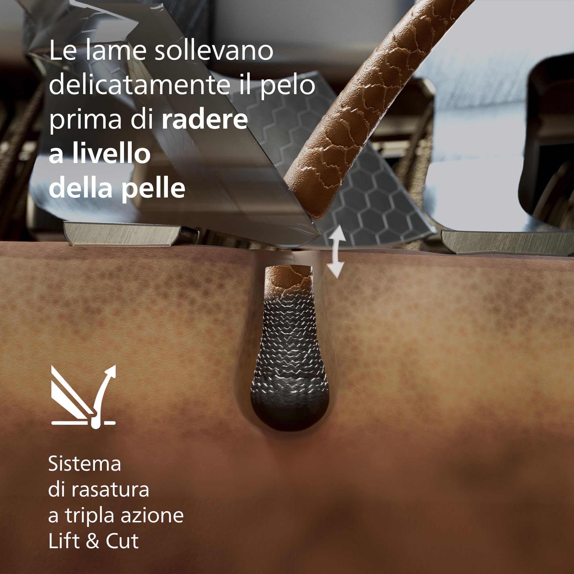 Philips Shaver i9000 Prestige Ultra, rasoio elettrico Wet & Dry, tecnologia Skin IQ Pro, triplo sistema di sollevamento e taglio, lame di precisione NanoTech 360º, 5 modalità di rasatura, XP9402/46