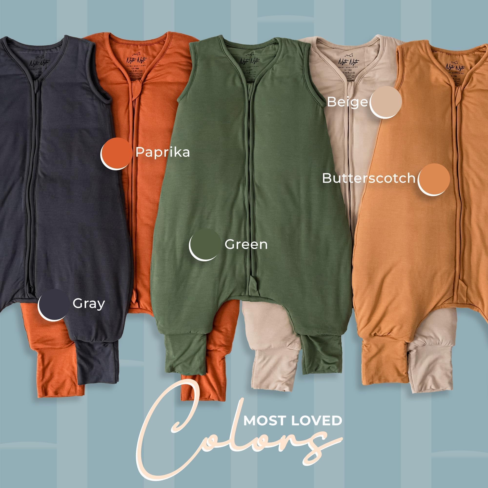 Nyte Nyte Baby Sleep Sack 2.5-TOG Gray - Sleeveless Wearable Blanket For Babies 12-18 Months