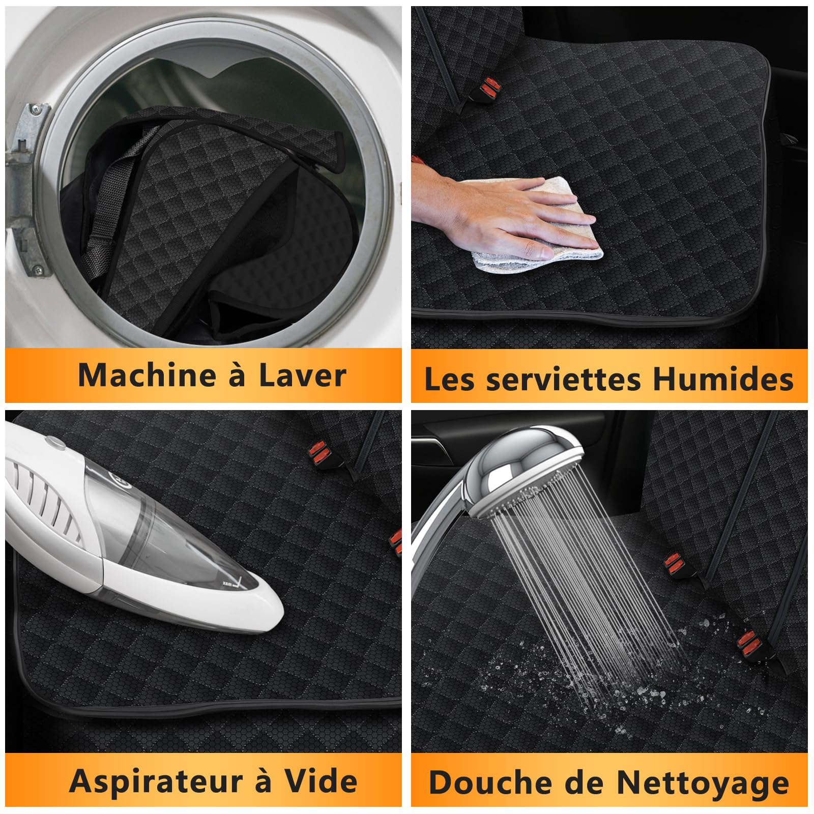 Alfheim Housses Protection Voiture Chien Résistant aux égratignures Durable et Imperméable au Siège Arrière épaissé à Double Couche de Protection Anti-dérapage pour Voitures Camions SUV