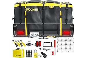 Mockins 60"x24"x14" High Rail Folding Hitch Mount Cargo Carrier: Perfect for Truck Driver Cargo