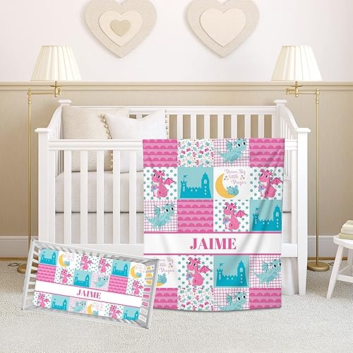 Juego de ropa de cama personalizado para cuna de bebé niña, juego de ropa de cama personalizado para cuna con nombre, ropa de cama de guardería,