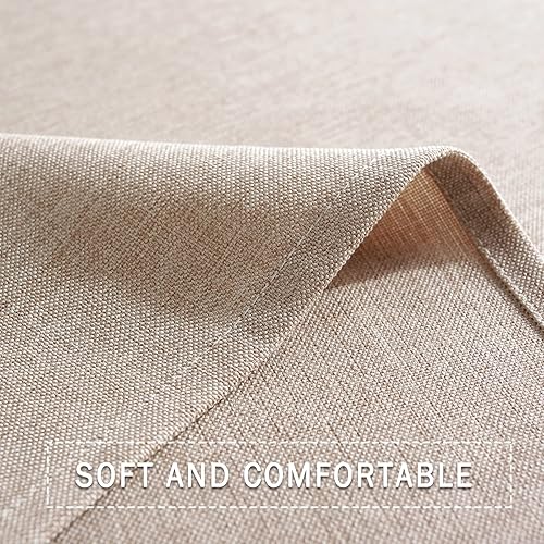 Miniatura 5 de Jeloris Mantel rectangular de lino de algodón, impermeable y a prueba de derrames, estilo nórdico, suave y resistente a las arrugas, mantel de tela