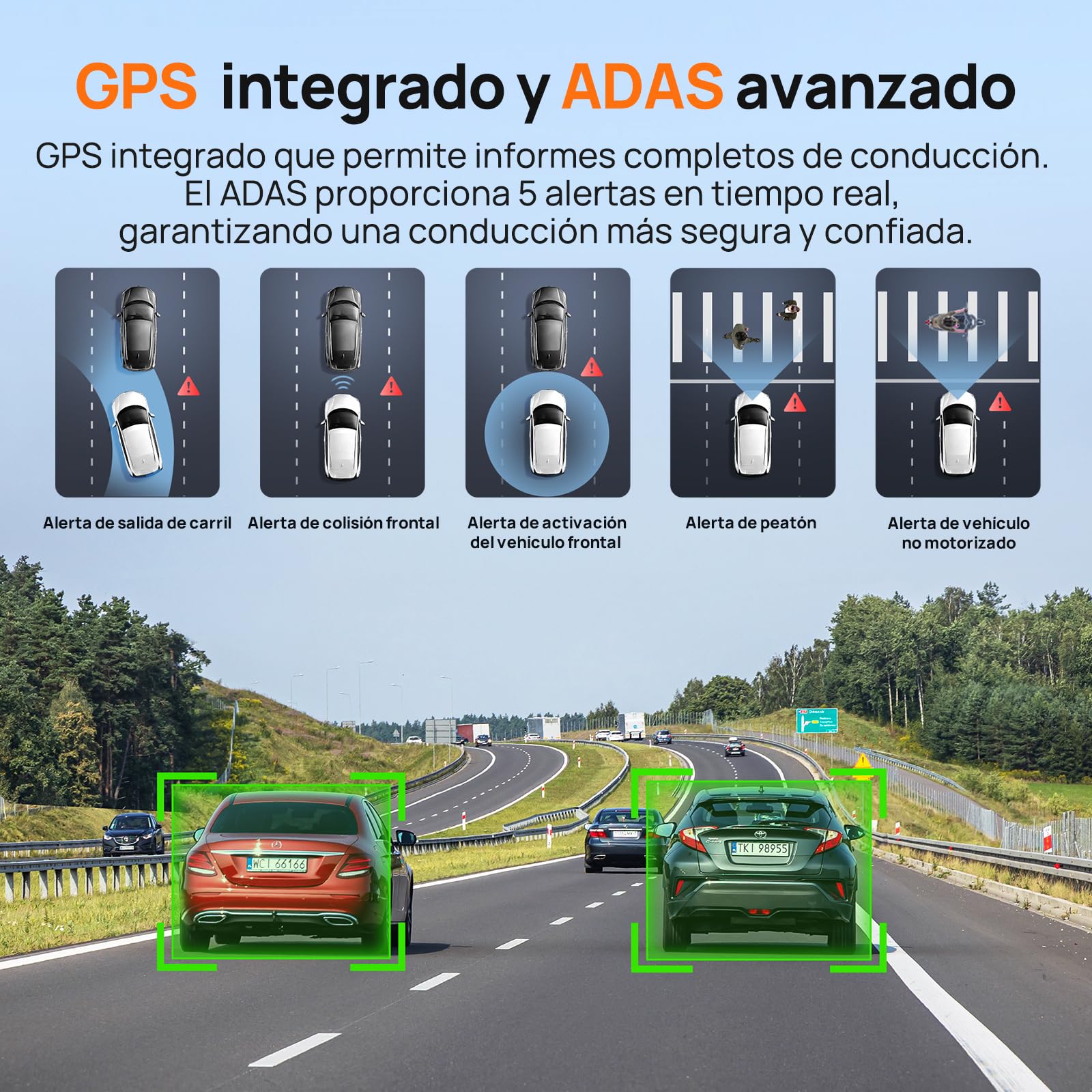 70mai Dashcam 4K Omni Câmara de Carro, Cámara de Coche (Delantera + Trasera), 4K Ultra HD + 1080P Rotación 360°, Starvis2, Detección de Movimiento, Visión Nocturna, WiFi 6, 24H Parking Mode