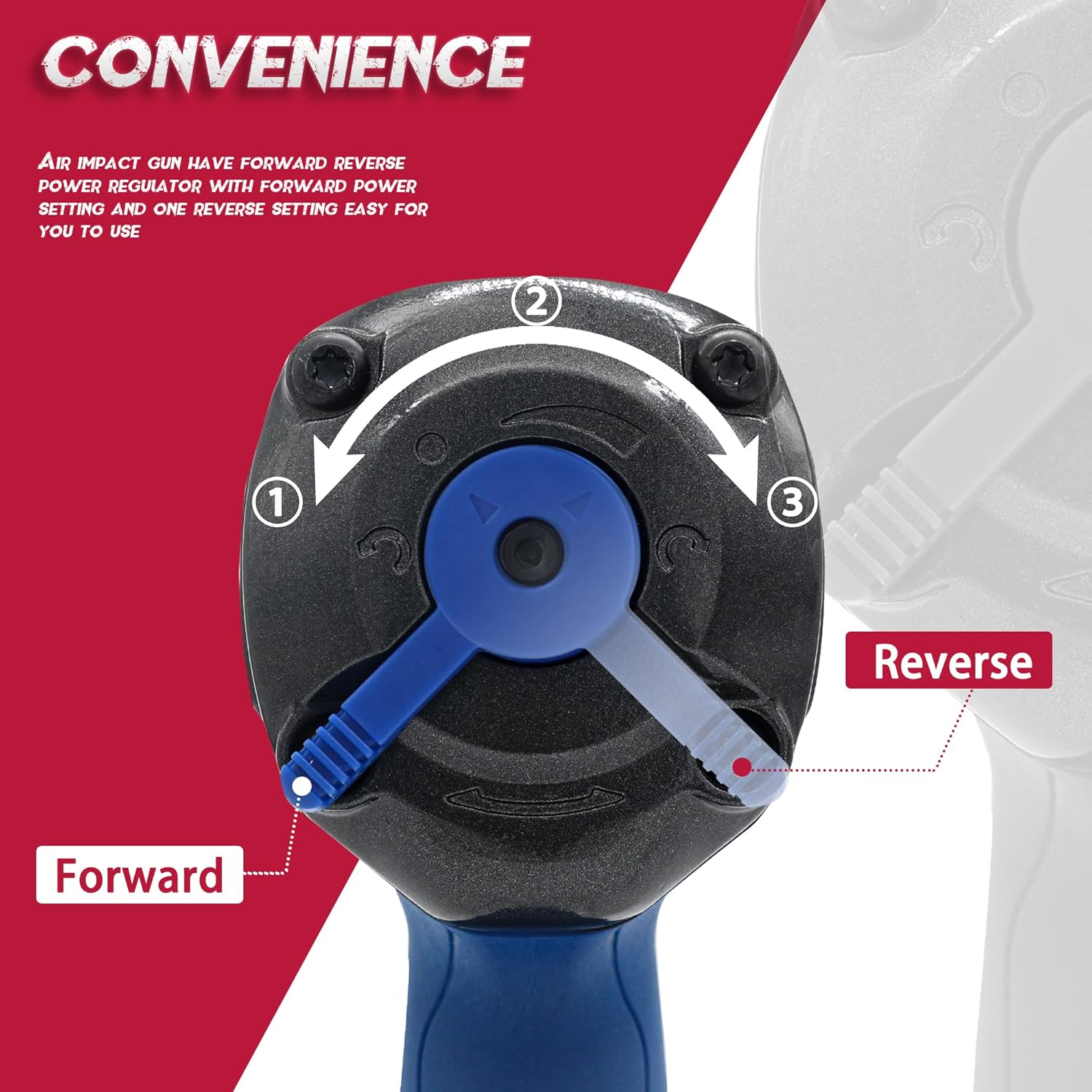 Air Impact Wrench,NEU 1/2 inch Air Impact Wrench,7000 rpm/1300nm, with Twin Hammers