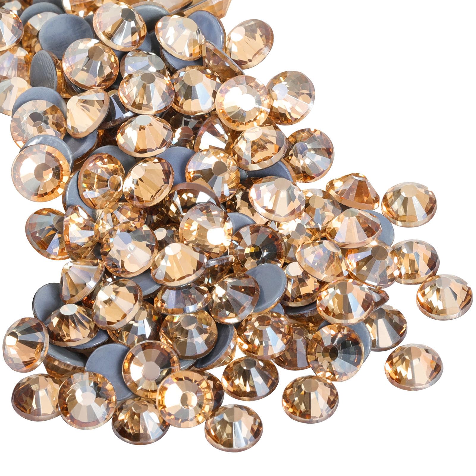 Beadsland Hotfix Rhinestones, 2880pcs Flatback Crystal Rhinestones for Crafts Clothes DIY Decoration, Black, SS6, 1.9-2.1mm — view 38